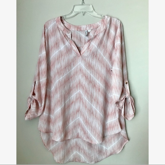Cato Tops - Cato Chevron Dot Blouse - Size L